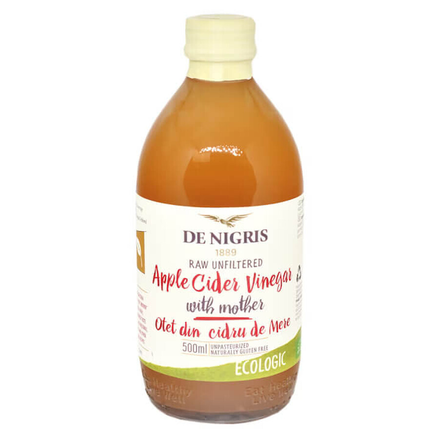 Vinaigre de cidre de pomme non filtré, 500 ml, De Nigris