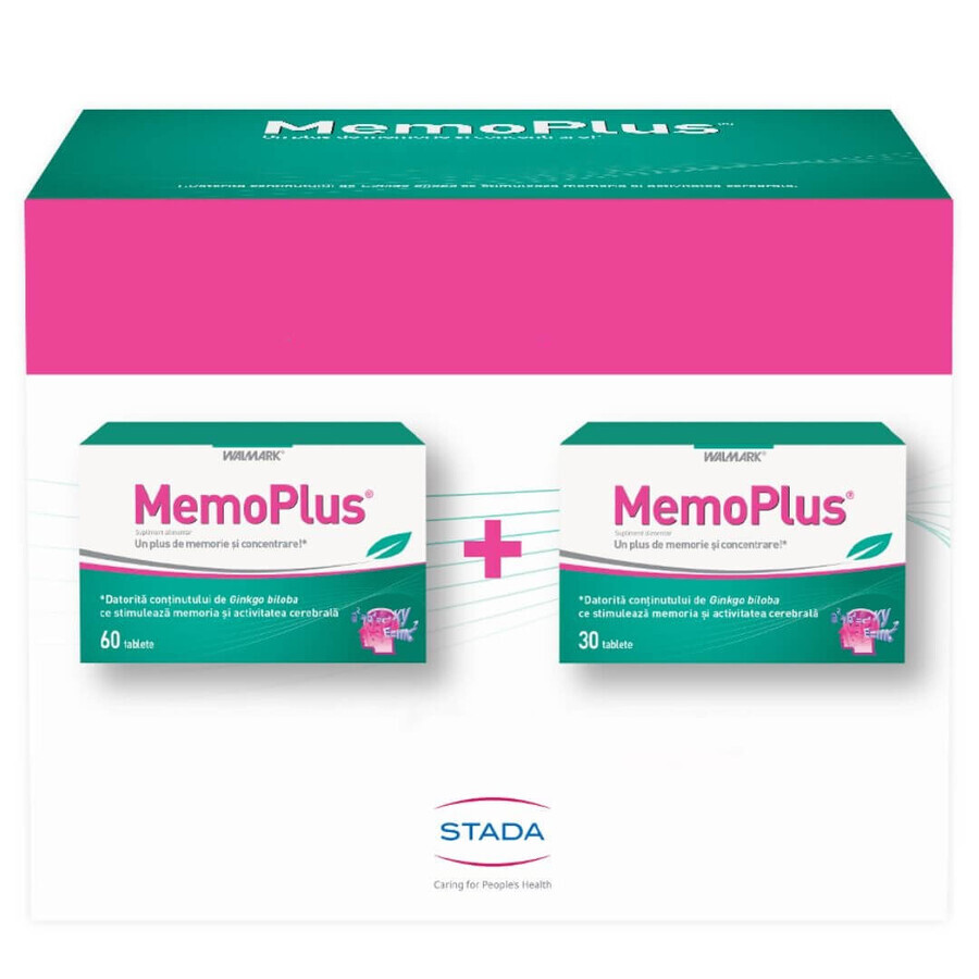 Pachet Memo Plus, 60 capsule + 30 capsule, Walmark