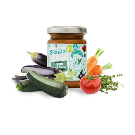 Sugo di verdure italiano biologico, 8 mesi +, 130 g, Sienna & friends