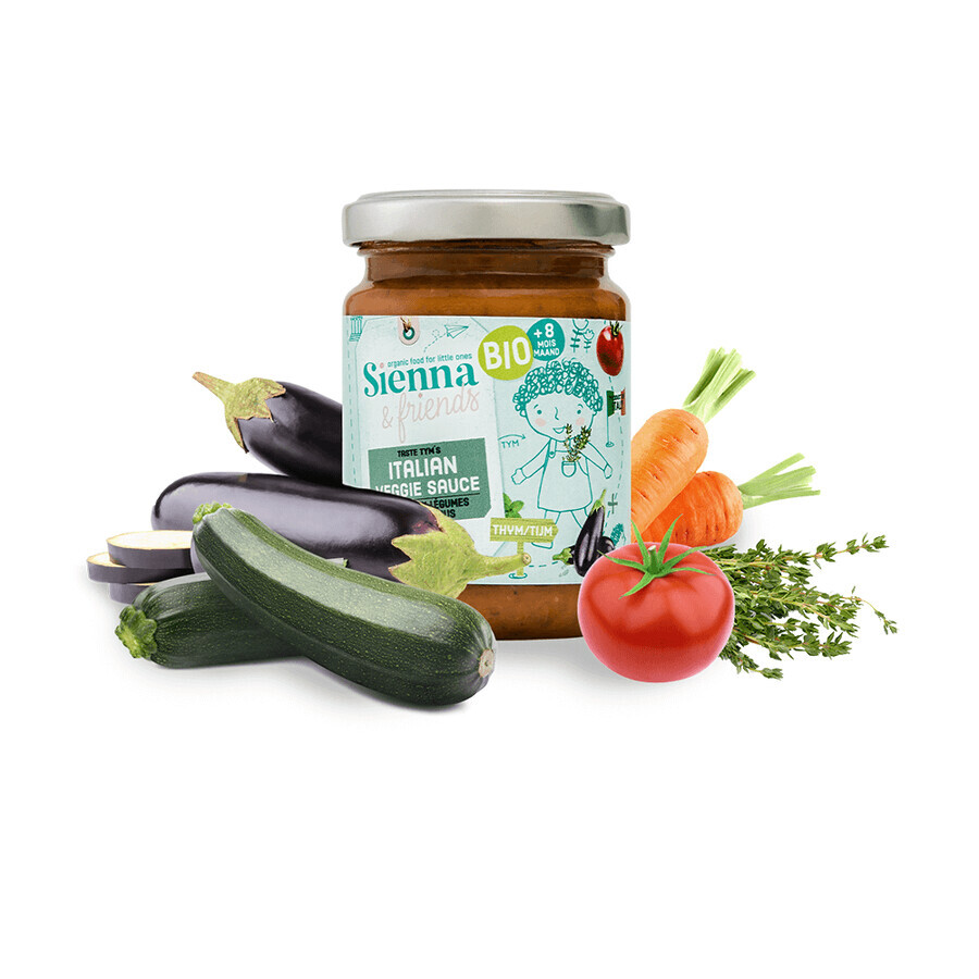 Sauce italienne aux légumes bio, 8 mois et +, 130 g, Sienna & friends