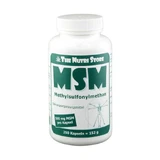 MSM 500 mg Methylsulfonylmethane Capsules, 250 capsules