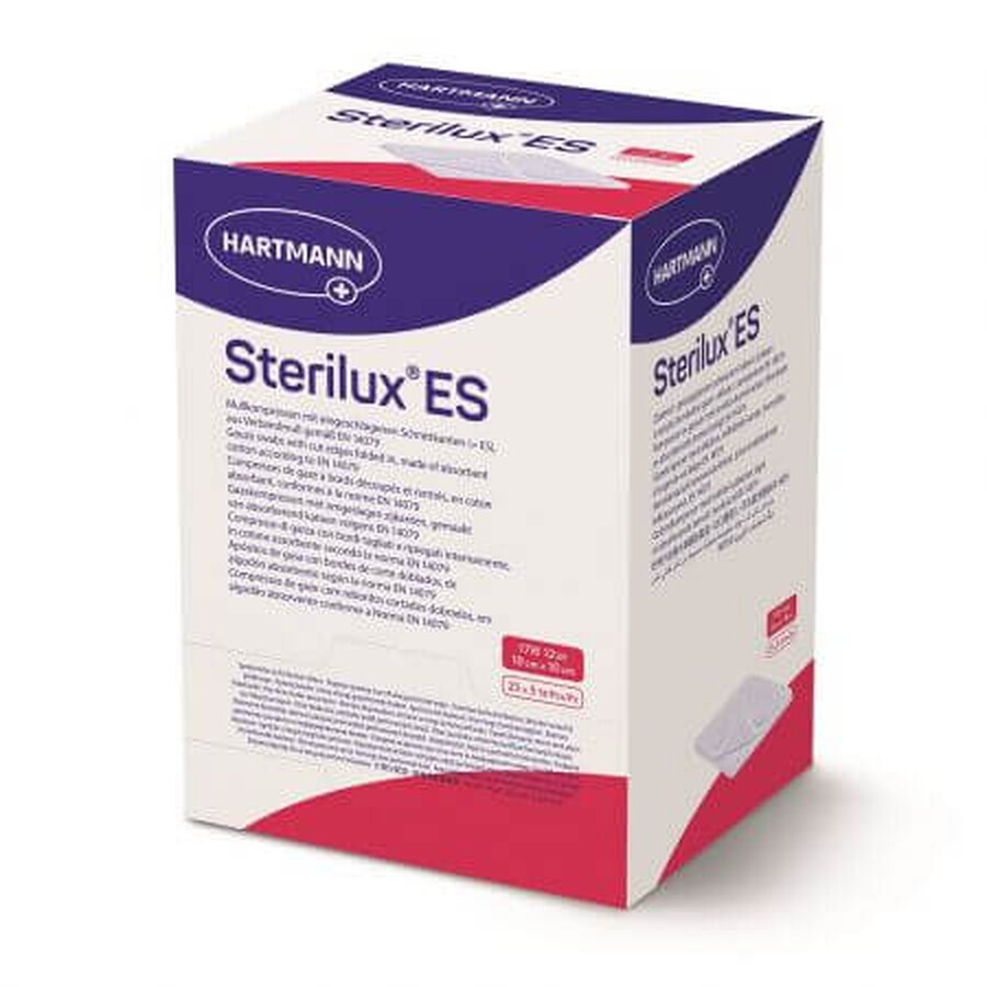 Compresses de gaze stériles Sterilux ES, 10 cm x 10 cm, 25 sachets, Hartmann