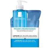 Gel douche apaisant et protecteur Lipikar + recharge, 2 x 400 ml, La Roche-Posay