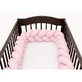 Protectie impletita pentru patut, 240 cm, Roz, Mc Ana