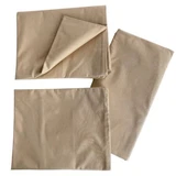 Juego de cama de algodón orgánico, 120 x 60 cm, beige, juego de 3 piezas, Twindeco