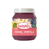 Eco Puree, Apples and Blueberries, 6 months+, 130 g, Babybio