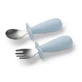 Set lingurita si furculita, Albastru, 12 luni+, Babyono