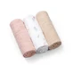 Scutece creponate din muselina, 70x70 cm, Pink, 3 bucati, Babyono