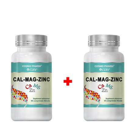 Cal Mag Zinc Package, 90 + 30 comprimés pelliculés, Cosmopharm