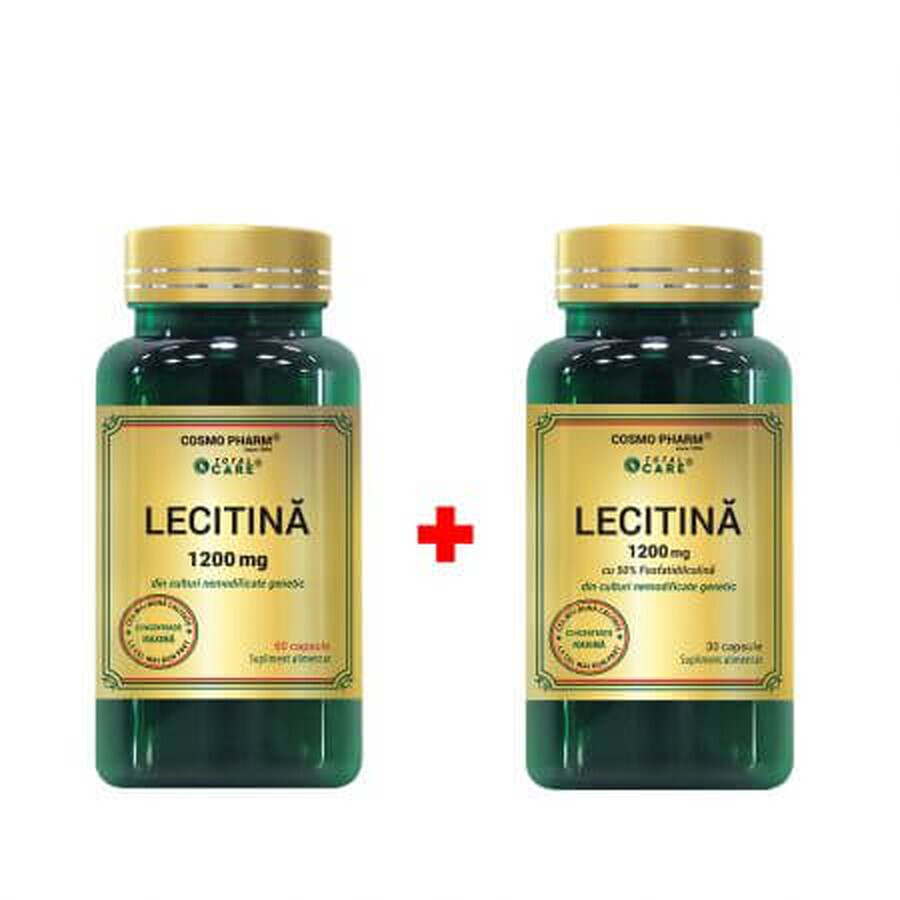 Lecithin-Packung, 1200 mg, 60 + 30 Kapseln, Cosmopharm