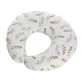 2-in-1 Comfort-voedingskussen, wit/bruine bladeren, Twindeco