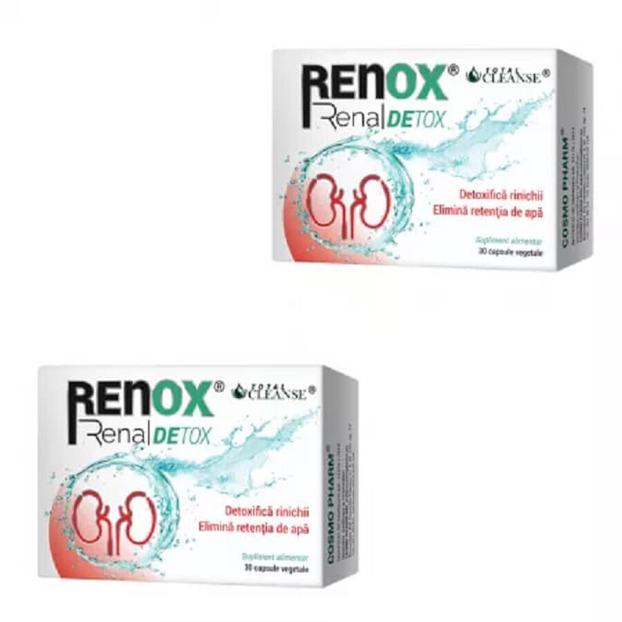 Renox Renal Detox Package, 30 gélules + 50% de réduction sur le 2ème produit, Cosmopharm