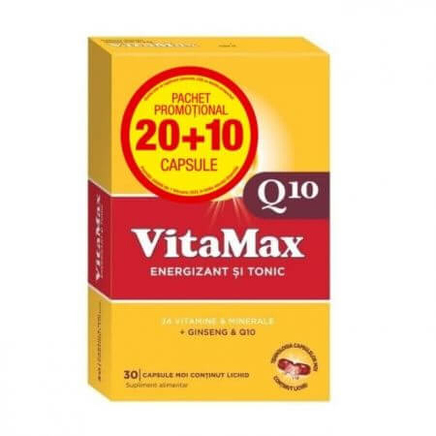 Vitamax Q10 Energie Tonikum, Packung 20 + 10 Kapseln, Perrigo Bewertungen