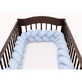 Protectie impletita pentru patut, 240 cm, Blue, Mc Ana