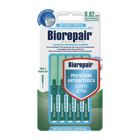 Biorepair Scovolino Interdentale Antibatterico in Gomma Regular, 5 scovolini