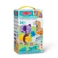 Set de constructie din lemn, Animale din safari, +2 ani, 34 piese, Melissa &amp; Doug