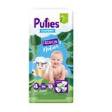 Pufies Maxi Pack de couches Fashion & Nature, 9-14 kg, 4 Maxi, 54 pcs, Pufies