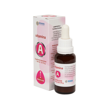 Vitamine A huileuse, solution orale, 30 ml, Renans