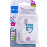 CHUPETES MAM PERFECT DE 2 A 6 MESES, PAQUETE DE 2