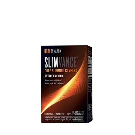 Bodydynamix Slimvance Core Complesso dimagrante senza stimolanti, formula per il controllo del peso, 60 Cps