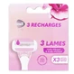WOMEN'S 3-BLADE RAZOR REFILL PACK (3 REFILLS) BY PHARMASCIENCE