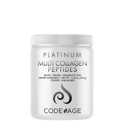 Codeage Multi Collagen Peptides, Peptide de collagène avec biotine, kératine et acide hyaluronique, 323 g