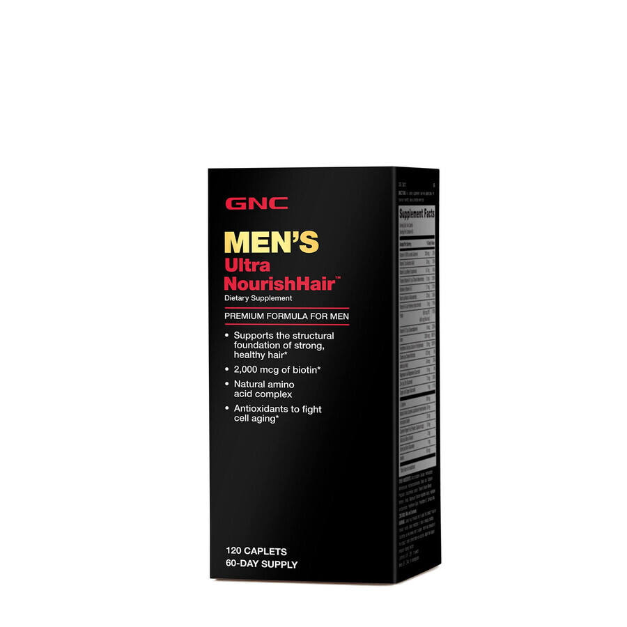 Gnc Men's Ultra Nourishhair, Complexe multivitaminé pour des cheveux sains, 120 Tb