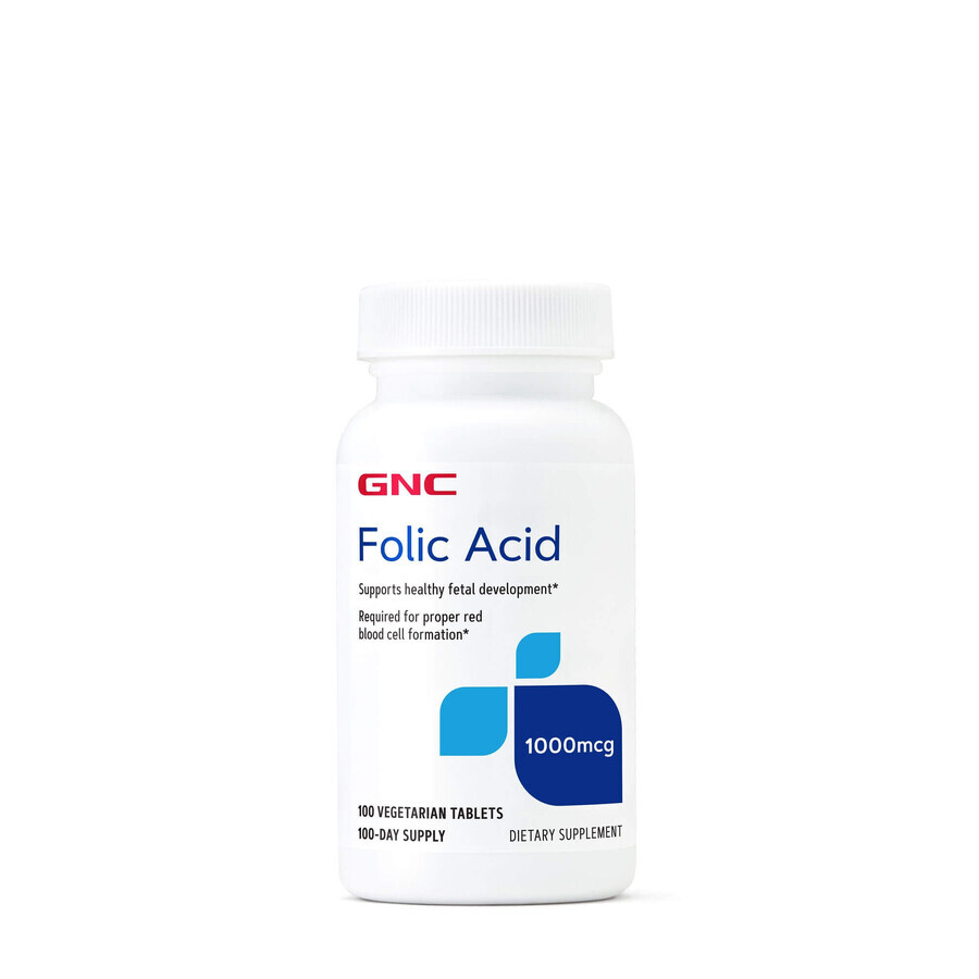 Gnc Acide Folique 1000 Mcg, 100 Tb