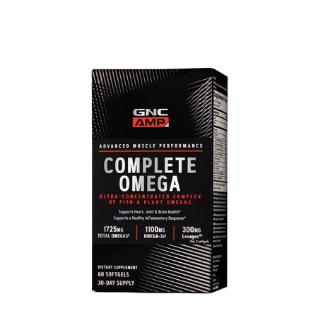 Gnc Amp Complete Omega, Acides gras oméga, 60 Cps