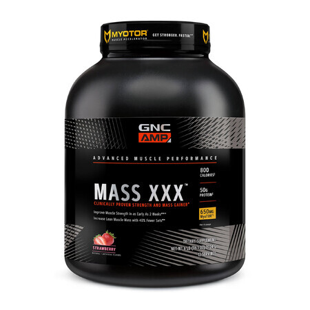 Gnc Amp Mass Xxx, Protéines de lactosérum, Arôme fraise, 2724 g