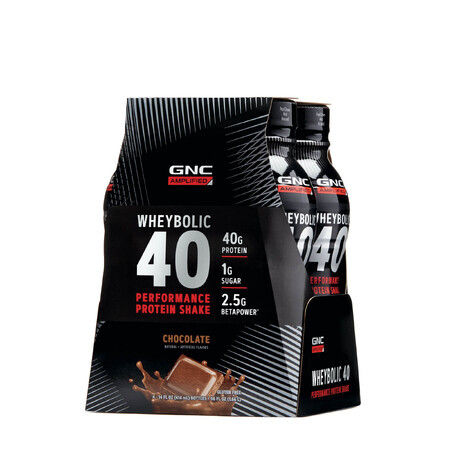 Gnc Amp Wheybolic 40, boisson protéinée au chocolat, 414 ml