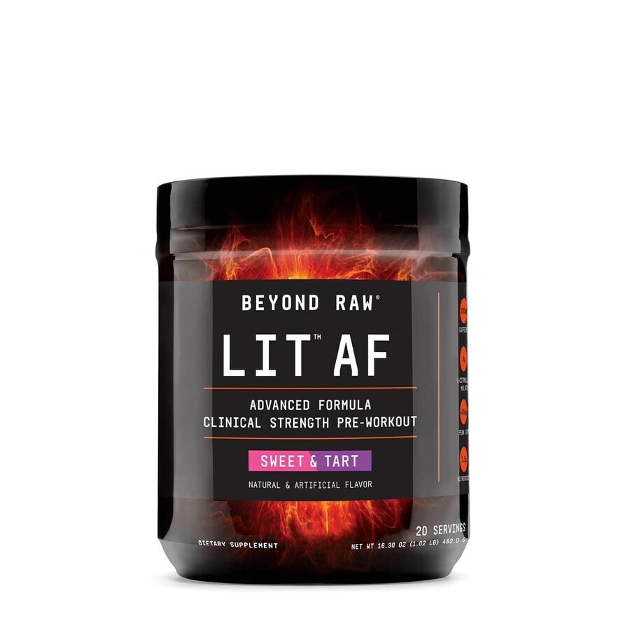 Gnc Beyond Raw Lit Af avec saveur aigre-douce, 462 g