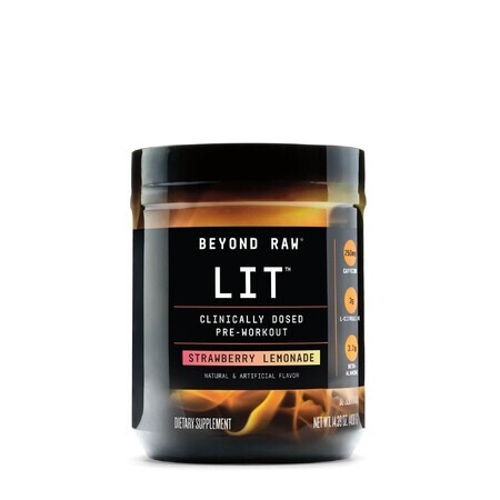 Gnc Beyond Raw Lit, Formule Pre-Workout, Fraise Limonade, 412.5 g