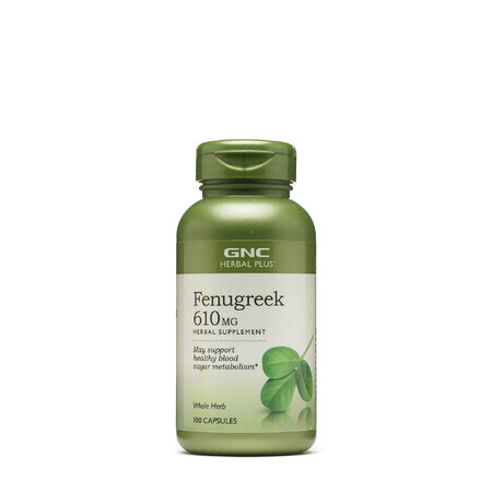 Gnc Herbal Plus Fenugrec 610 Mg, Fenugrec, 100 Cps