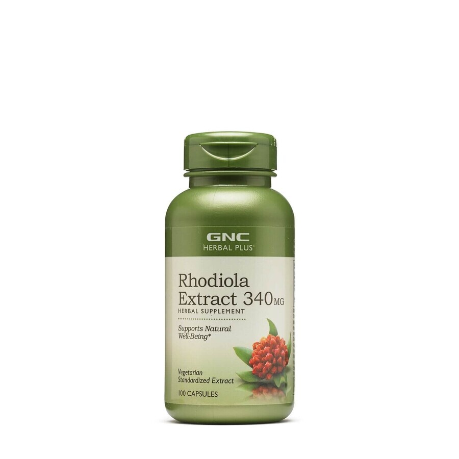 Gnc Herbal Plus Rhodiola 340mg, Rhodiola-Extrakt, 100 Cps