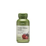 Gnc Herbal Plus Triple Ginsa Rush, estratto standardizzato di 3 tipi di ginseng, 100 Cps