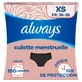 ALWAYS CHILOȚI MENSTRUALI PENTRU FLUX MEDIU-ABUNDENT, MĂRIME XS 36-38