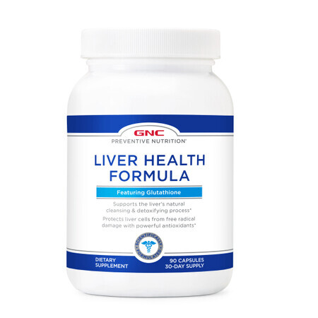 Gnc Preventive Nutrition Liver Health, Formule pour la santé du foie, 90 cps
