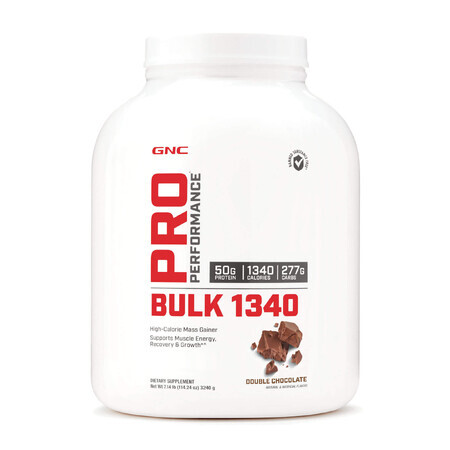 Gnc Pro Performance Bulk 1340, Gainer con proteine ​​e carboidrati, al gusto di cioccolato, 3240 G