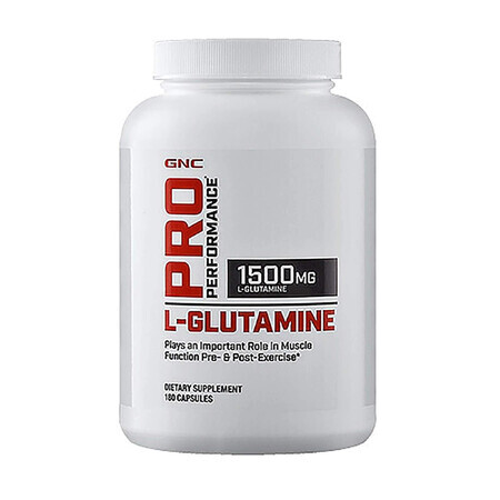 Gnc Pro Leistung L-Glutamin 1500 Mg, Glutamin, 180 Cps