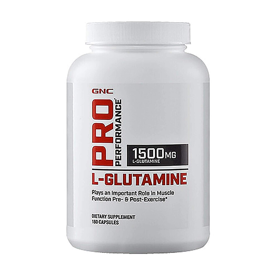Gnc Pro Performance L-glutamine 1500 Mg, Glutamine, 180 Cps