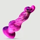 Dildo din silicon cu textură și vârf proeminent, 26 x 5 cm - Roz