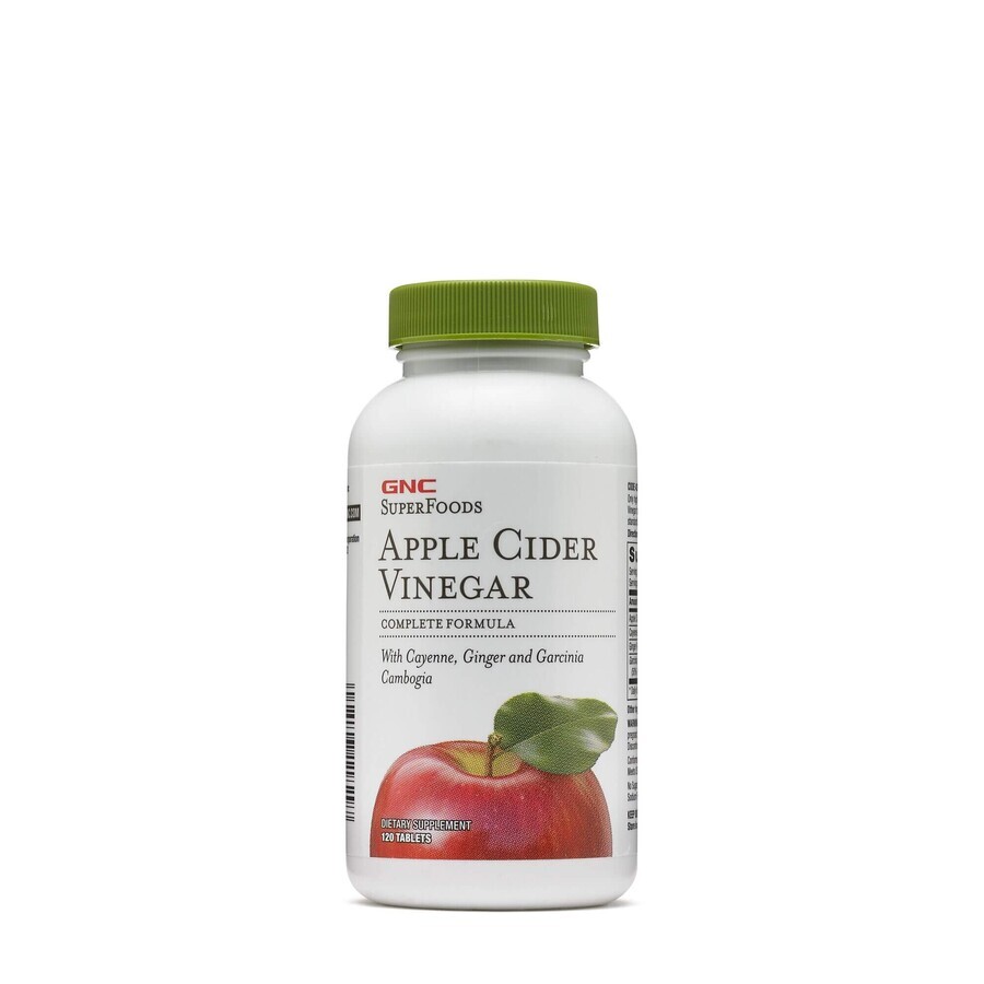 Gnc Superfoods Apple Cider Vinegar, Vinaigre de Cidre de Pomme, 120 Tb