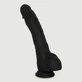 Boris, dildo realist din silicon de 23 cm, cu testicule și ventuză – negru