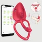 Vibrator portabil „Butterfly” controlat prin aplicația Clit Tingler – Roșu
