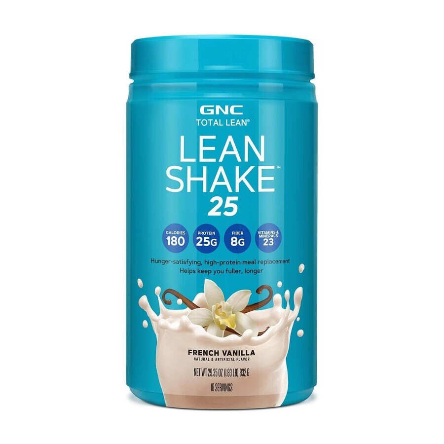 Gnc Total Lean Lean Shake 25, boisson protéinée à la vanille, 832 g