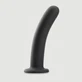 Dildo in silicone liscio di grandi dimensioni per principianti con ventosa - Nero
