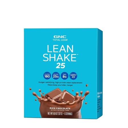 Gnc Total Lean Lean Shake 25, Batido de proteínas, sabor chocolate, 52 G