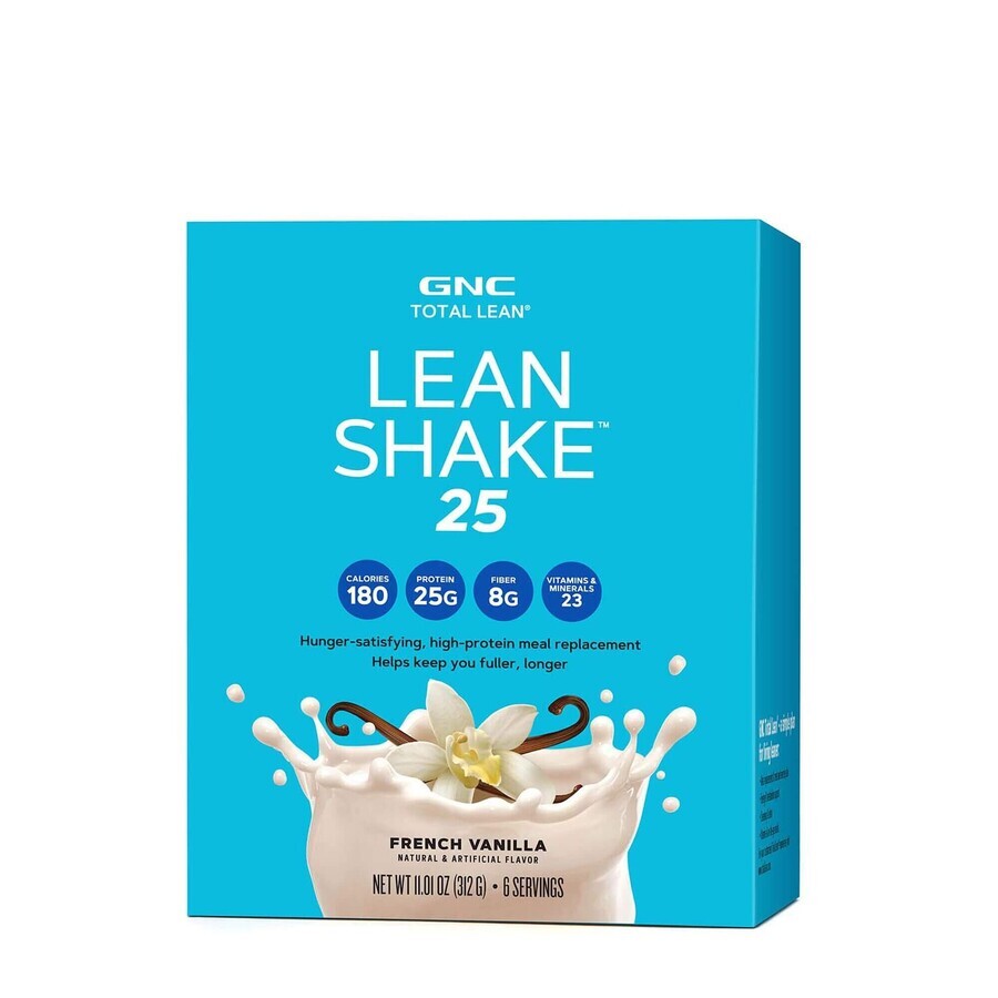 Gnc Total Lean Lean Shake 25, Protein Shake, With Vanilla Flavor, 52 G