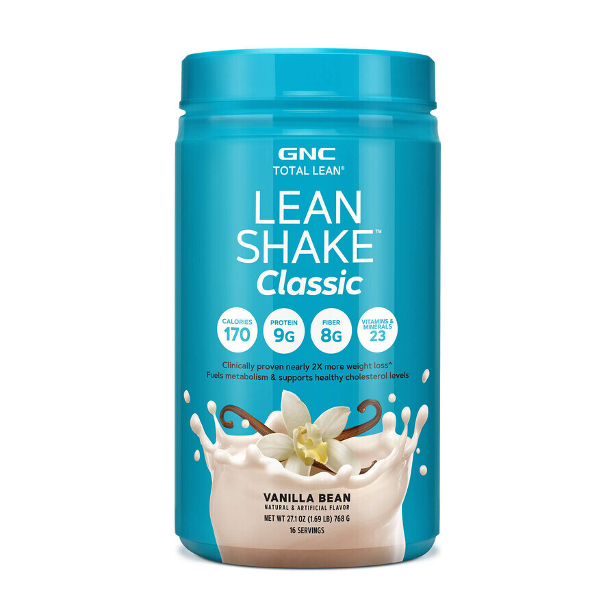 Gnc Total Lean Lean Shake Classic, frullato proteico, al gusto di vaniglia, 768 G